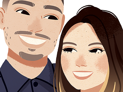Couple portrait – Detailed couple portrait digital art digital painting happy love marriage photoshop portrait valentines wedding wedding invitation