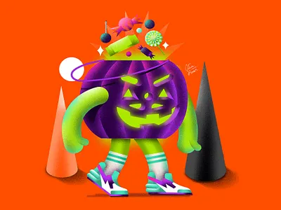 Jack 3d candy graphicdesign halloween illustration jackolantern sneakers