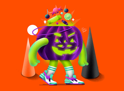 Jack 3d candy graphicdesign halloween illustration jackolantern sneakers