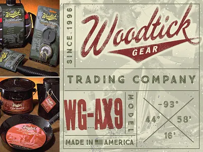 Woodtick Lodge Logos 8 branding cabin camping gear lake lodge logo northwoods outdoors rustic typography