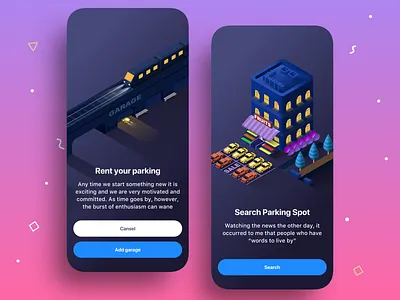 Skooby App app app design cards finance garage house icon ios mobile mobile app design parking pattern profile rent sell social spot train ui ux
