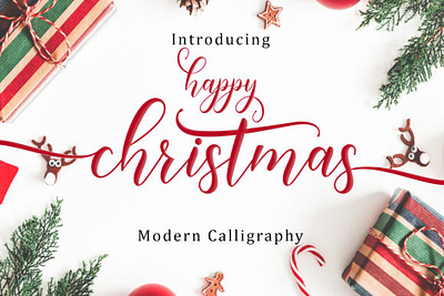 Happy Christmas Script branding design icon illustration lettering logo type typography vector web