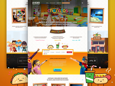 Restaurant Kid zone Landing | UI DESIGN children gaming kids landingpage play restaurant ui ux web webdesign website