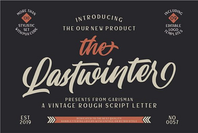 Lastwinter Font Script animation branding design icon illustrator lettering logo type typography vector