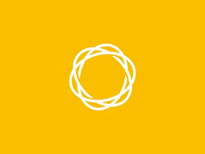 Wreath logo circle flag gold logo minimal oval simple weave woven wreath yellow