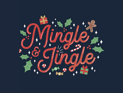 Mingle & Jingle branding christmas christmas flyer christmas party church branding church design design event event branding event flyer illustration illustration art illustration design ipad pro logo procreate procreate art typography vector