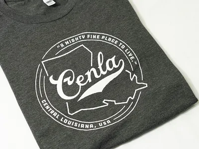 Central Louisiana Tee badge badge design baseball central central louisiana handlettering lettering logo logo icon louisiana print design screenprint shirt small town tee tshirt usa