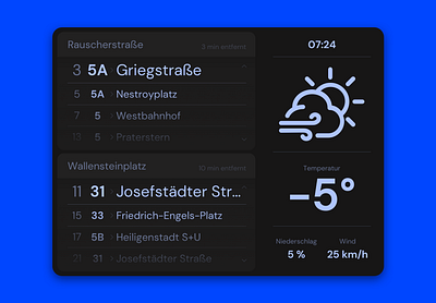 Concept for a screen beside the apartment door app blue dailyui dark product design public transport smart home smarthome ui ux weather