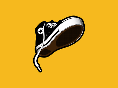 TREAD converse halftone illustration inktober inktober2019 sneakers trainers tread vector