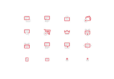 One line icons 4 mobile icon icon design icon set lineicons vector