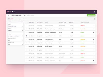 Invoicing - Logistics App app design freight logistics product saas services shipping track ui ux web