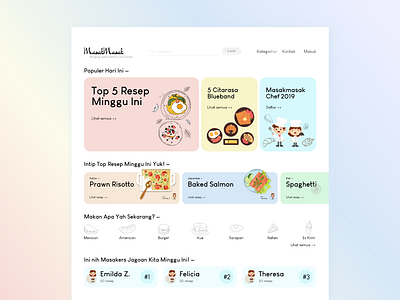 MasakMasak (renewed) app design ui ux web web application design web apps webdesign website xd design