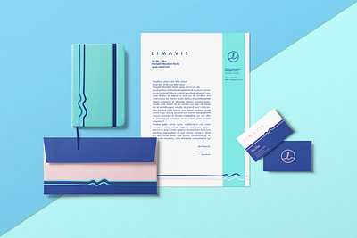 Stationery Design for Limavis brand design brandidentity branding brandingstrategy businesscard collateral colorful merchandise stationery typography vector