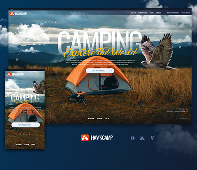 HawkCamp app design ui ux web website