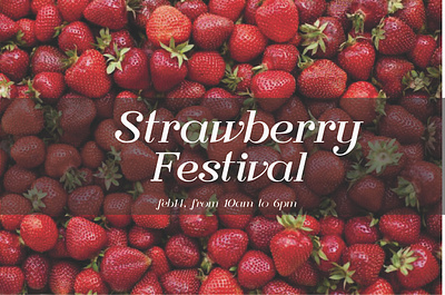 Strawberry Festival illustraion illustrator minimal modern poster poster a day poster art posters