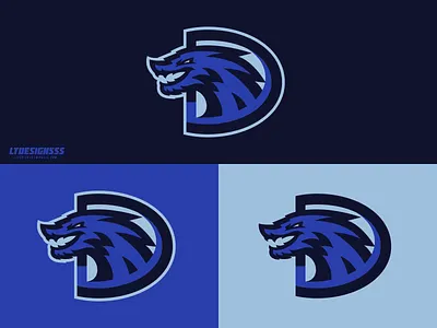 D-Dragon athletic bold brand branding dragon dragons icon identity logo logotype mark sports sportslogo type typography