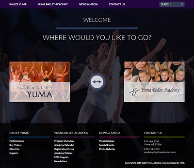 Ballet Yuma ui ux web website