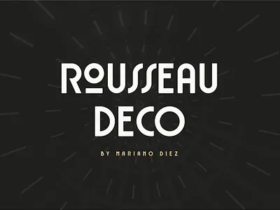 Rousseau Deco is an Art Deco font Free font fonts freefont typogaphy