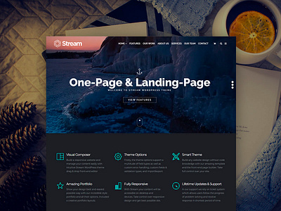 Stream - One Page Landing Page WordPress Theme design landing design landing page landing page design landing page ui one page page builder plugins responsive responsive website site builder template theme web design web development website builder wordpress wordpress design wordpress development wordpress theme