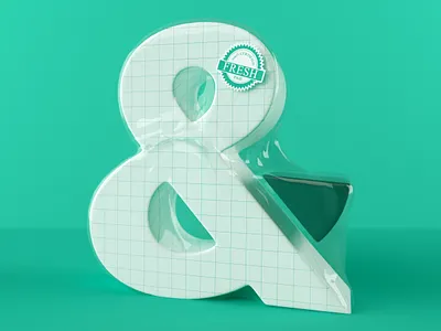 FRESH P&IE 3d blue branding c4d corona coronarender design green illustration illustrator logo octane octanerender vector