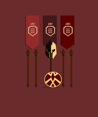 Inktober 2019 - Day 23 - Ancient ancient armor banner design greek illustration inktober inktober2019 shield sparta spartan spear vector