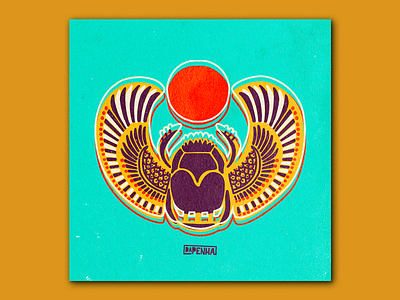 Scarab album artwork illustration madewithcoolors poster design scarab urban art vivid colors