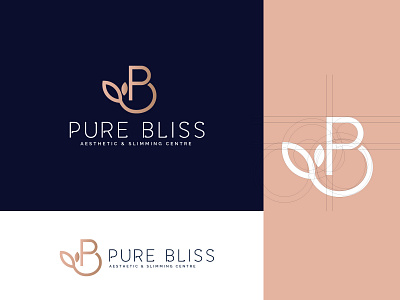 Pure Bliss Logo branding burmese design yeyan line logo logo logo deisgn logo design branding logodesign logos minimal logo myanmar nature logo purebliss logo purebliss logo yeyan