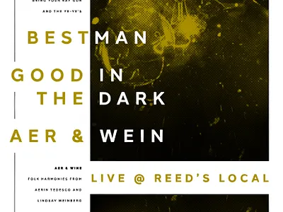 3/8 | Reed's Local bestman chicago disco punk gig posters goodie the dark live music new wave synthpop