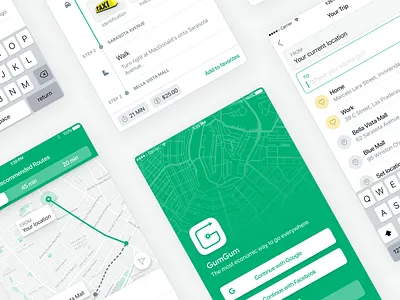 GumGum - Public Transport Made Easier app driver driver app driverless car driving services map mobile design mobile ui public transit public transport routes travel