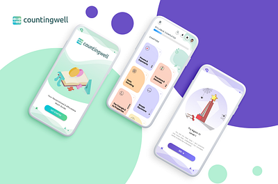Counting Well: Personalized Learning Platform design icon illustration mobile app design mobile design mobile ui typography ui uiuxdesign user interface design ux