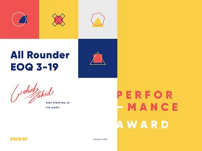 All Rounder Performance Award abstract award certificate clean color creative design flat graphic design hand lettering icon typography