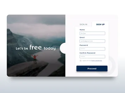 DailyUI #001 / Sign Up dailyui dailyui 001 sign up ui web design