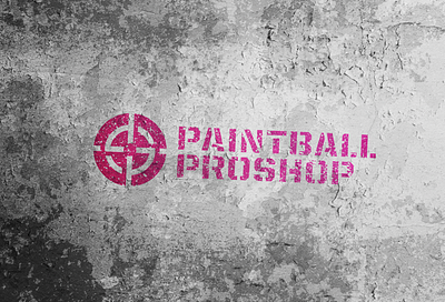 Paintball Proshop brand identity cmyk grunge logo logo design logo design branding magenta oklahoma stencil