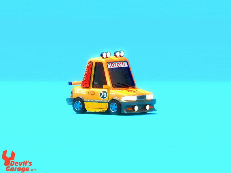 Vroom Vrooom! 3d animation car cinema4d illustration lowpoly speed turnaround vehicles