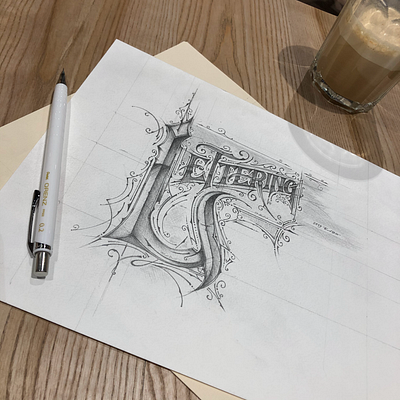 Lettering & Coffee | For fun biernat coffee design handlettering lettering letters pentel pentelpolska