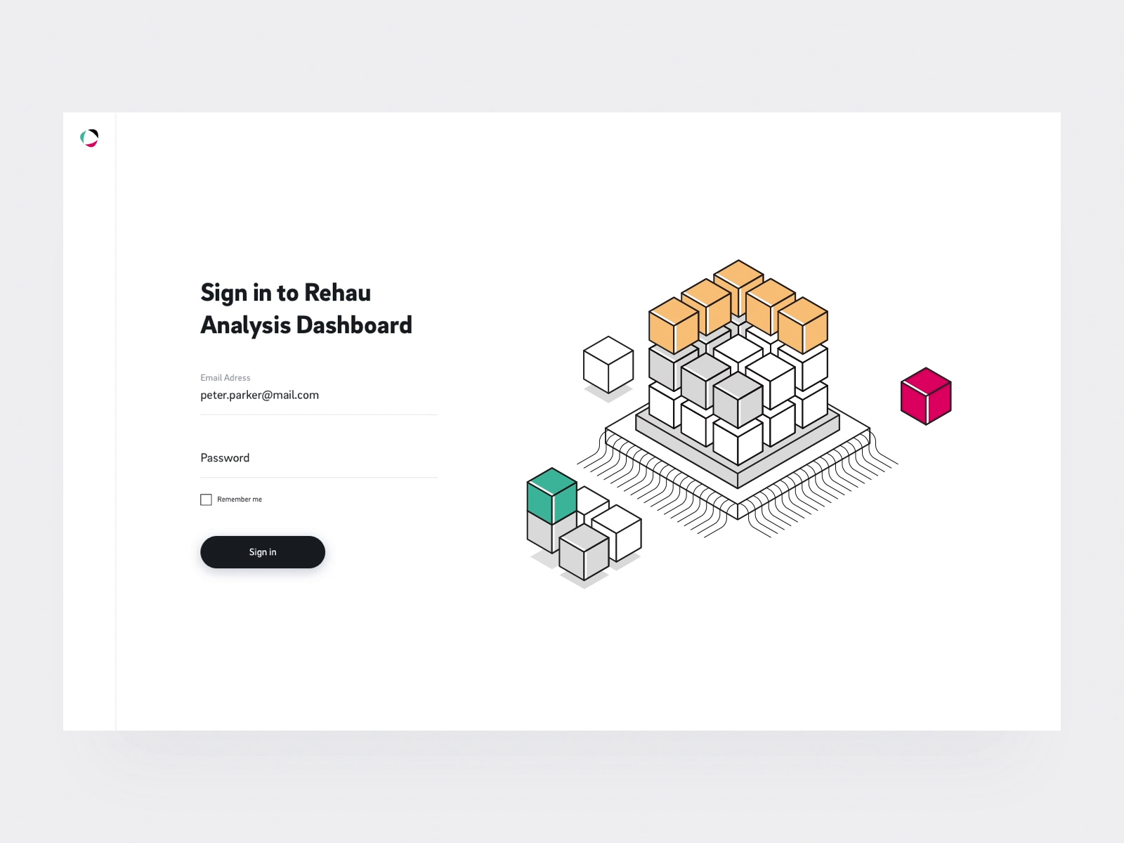 Example of Rehau Analysis - Login Page