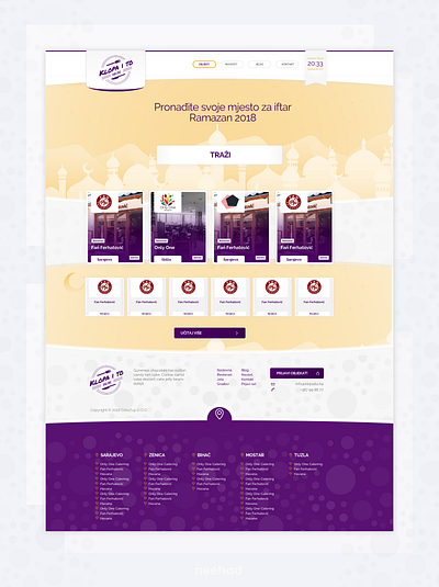 Klopaito.ba - Ramadan edition 2018 adobe xd datazup neehad ui web ui webdesign