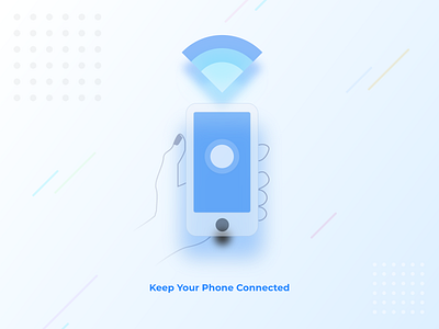 Keep Your Phone Connected Artwork app art artwork capermint creative design illustration ios ui ux