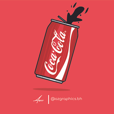 coca cola can illustration adobeillustration adobeillustrator artwork branding clean coca cola coca cola art coca cola design coca cola illustration creative design fizzy drink flat graphicdesign illustration illustration art neat soft drinks softdrink vector
