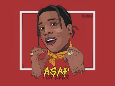 A$AP Rocky digital art asap rocky digitalart flacko illustration illustrator mob