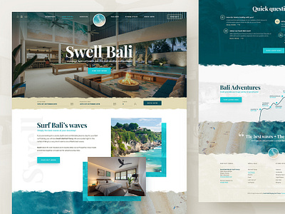 Swell Bali adventure bali beach design drawingart friends hotel kite layout party photoshop resort responsive surf surfing ui ux web webdesign website