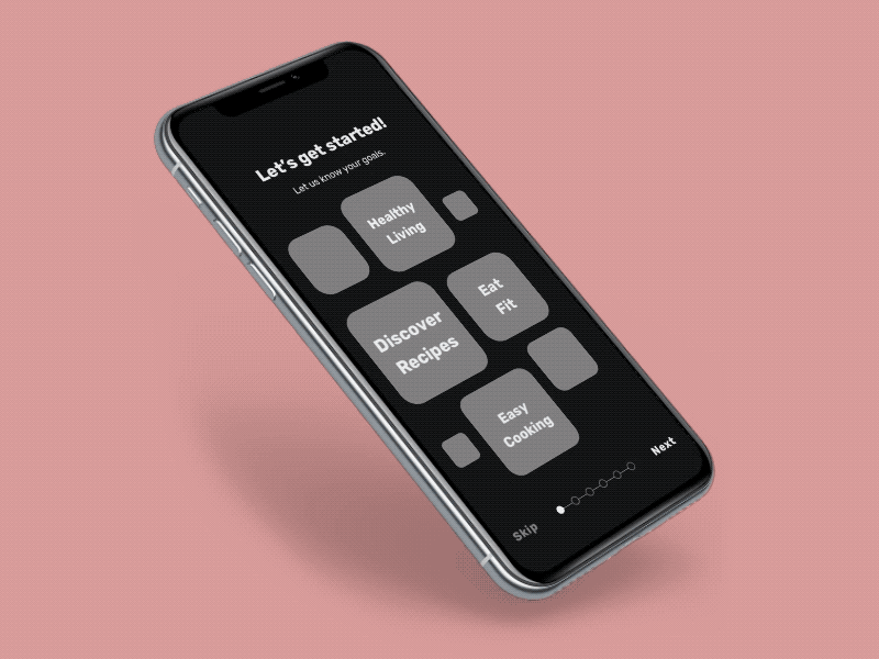 EasyCook Recipe & Groceries Onboarding animation app clean cook design grocery ios principle recipe sketch ui uidesign