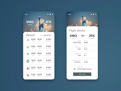 Flight Search 068 adobe xd app app design button clean concept daily ui dailyui minimalist mobile app mobile ui new york statue of liberty typogaphy ui unsplash ux web