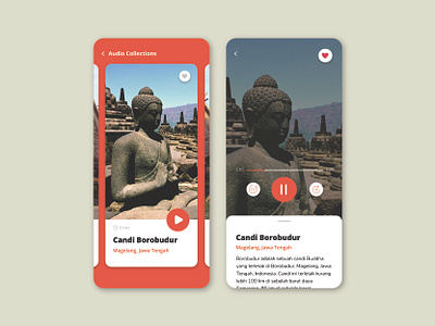 Museum Nasional Concept App app audio borobudur clean exhibition indonesia mobile museum ui ux