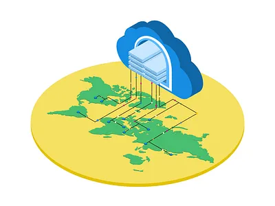 Map design illustration illustrator isometry map