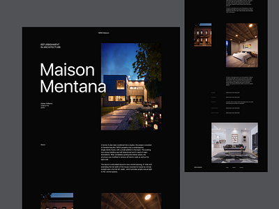 Maison Mentana architecture website design flat hero landing minimal design ui ux web web design webdesign website website design