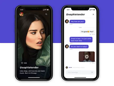 Chat App Concept app chat clean communication dating design icon interface iphone layout messages mobile ui ux