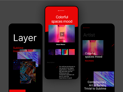 Art Event Concept art beta bravostudio color events app inspiration mobile app mobile design red uxdesign