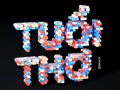 "Childhood" - Lego 3d c4d design illustration motion type typo typography visual