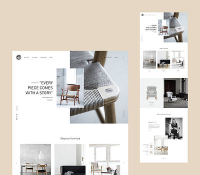 Carl Hansen - Homepage concept design interface ux web webdesign